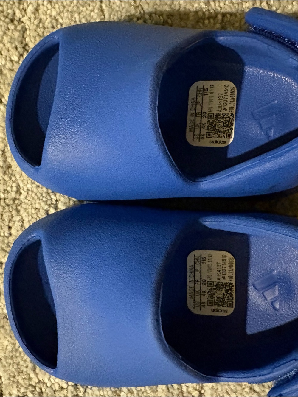 adidas Youth Royal Blue Slide Sandals